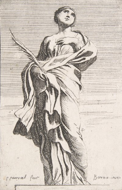 Stående kvindefigur, ca. 1739-40., ca. 1739-40. af Pierre Ignace Parrocel