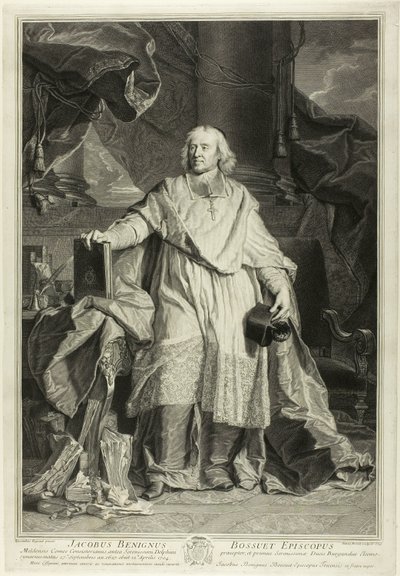Portræt af Jacques Bénigne Bossuet, biskop af Meaux af Pierre Imbert Drevet