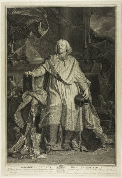 Portræt af Jacques Bénigne Bossuet, biskop af Meaux af Pierre Imbert Drevet