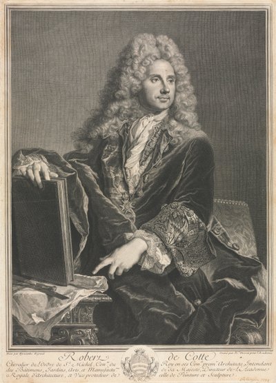 Robert de Cotte. af Pierre Imbert Drevet
