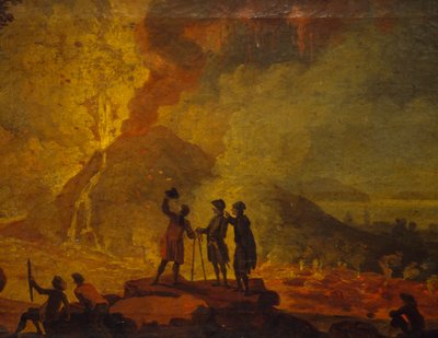 Vesuvs udbrud, af Pierre-Jacques Volaire (1729-1792), olie på lærred, 52x79 cm. Detalje. af Pierre Jacques Volaire