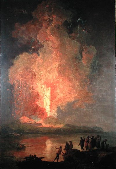 Vesuv i udbrud (olie på lærred) af Pierre Jacques Volaire