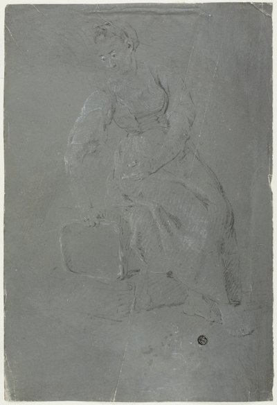 Siddende kvinde af Pierre Jacques Volaire