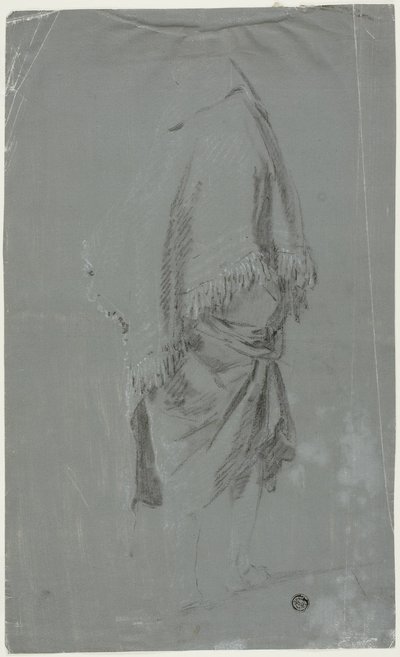 Sjalet kvinde set bagfra af Pierre Jacques Volaire