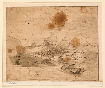 Stormfuldt havlandskab af Pierre Jacques Volaire