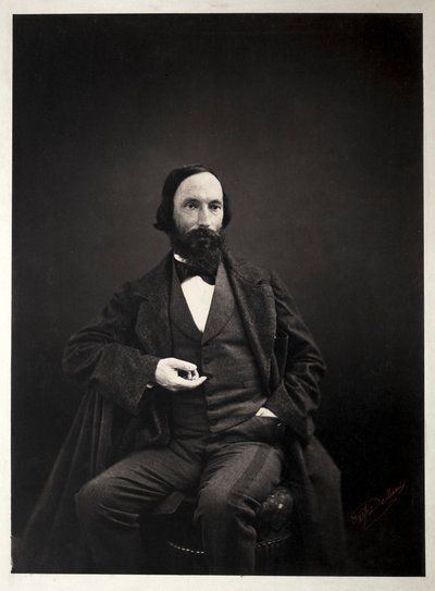 Auguste Vacquerie, ca. 1860. af Pierre Jean Delbarre