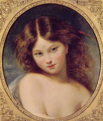 Hoved af en ung pige af Pierre Joseph Dedreux Dorcy