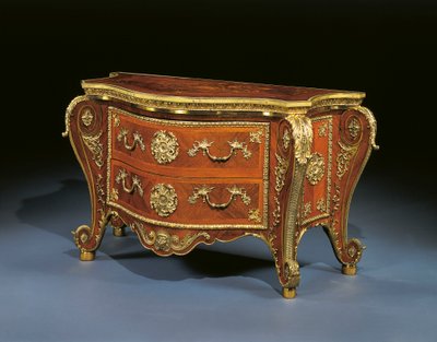 George III bombe commode, ca. 1760-65 (palisander, frugttræ og marquetry) af Pierre Langlois