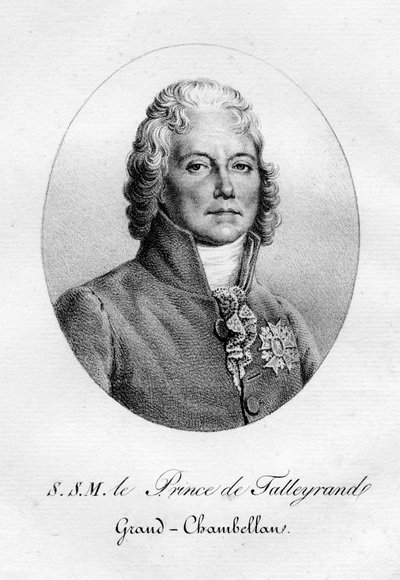 Charles Maurice de Talleyrand-Perigord, fransk diplomat, 1800-tallet. af Pierre Langlumé