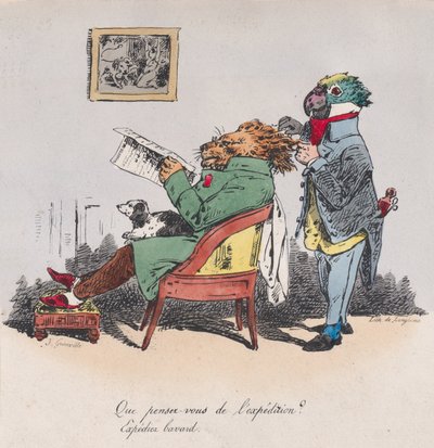Hvad synes du om ekspeditionen fra Metamorphoses of the Day, 1829. af Pierre Langlumé