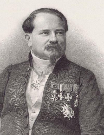 Portræt af komponisten Jean-Georges Kastner 1810-1867, 1866. af Pierre Lanith Petit