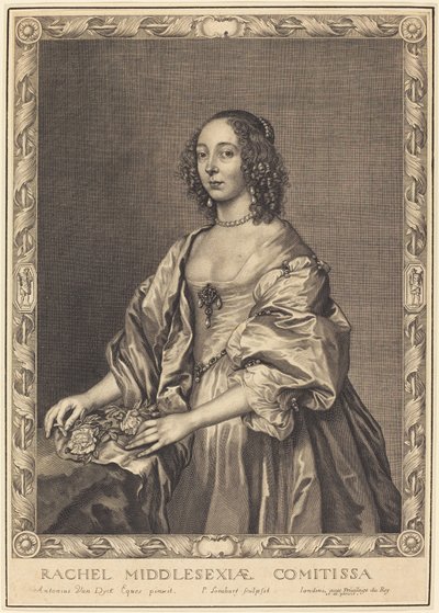 Rachel, grevinde af Middlesex af Pierre Lombard after Sir Anthony van Dyck