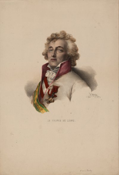 Portræt af Charles-Joseph, Prince de Ligne 1735-1814, 1825 af Pierre Louis Henri Grevedon