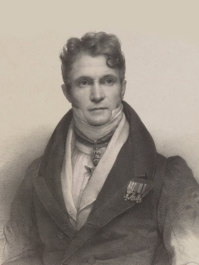 Portræt af dirigenten og komponisten Gaspare Spontini 1774-1851, 1830. af Pierre Louis Henri Grevedon