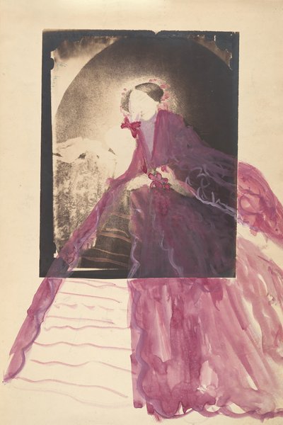 [La Comtesse ved bordet med hånd til ansigt], 1860