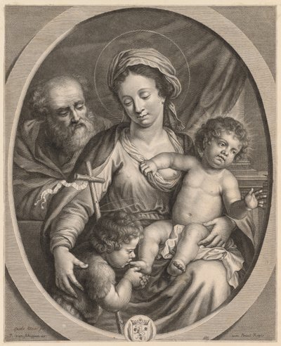Hellige Familie og S. John. af Pierre Louis van Schuppen