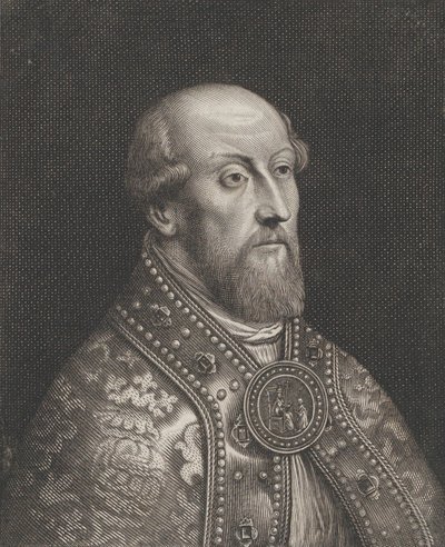 Portræt af Gisbert de la Marche, biskop af Liège, ca. 1645-55. af Pierre Louis van Schuppen