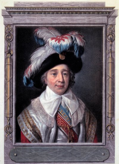 Fransk revolution: Portræt af Paul de Barras (1755-1829), fransk politiker. Gravering af Alix Pierre Michel (1762 - 1817). af Pierre Michel Alix
