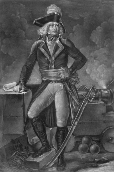 General Charles Pichegru (1761-1804) - Portræt i fuld længde af Charles Pichegru (1761-1804), den øverste general for hærene i Norden, Sambre og Meuse, Rhinen og Mosel" Gravering af Pierre Michel Alix (1762- 1817), af Alexandre Evariste FRAGONARD (1780-185 af Pierre Michel Alix