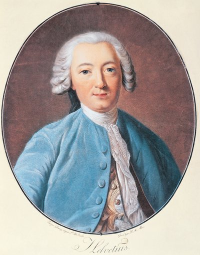 Portræt af Claude Adrien Helvetius af Pierre Michel Alix