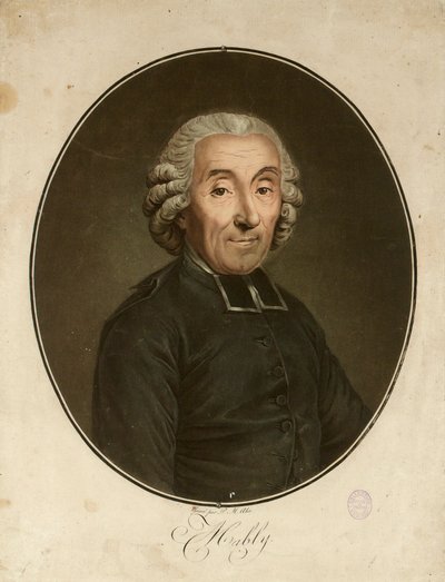Portræt af Gabriel Bonnot de Mably 1709-1785, ca. 1790. af Pierre Michel Alix