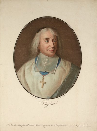 Portræt af Jacques-Bénigne Bossuet 1627-1704, ca. 1795. af Pierre Michel Alix