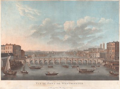 Udsigt over Westminster Bridge af Pierre Michel Alix