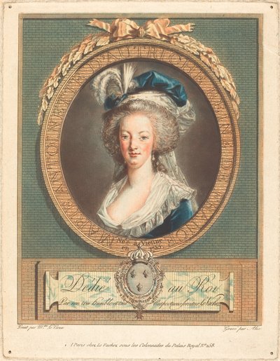 Dronning Marie-Antoinette af Pierre Michel Alix after Élisabeth Louise Vigée Le Brun
