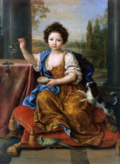 Louise Marie de Bourbon 1674-1681, hertuginde af Orleans af Pierre Mignard