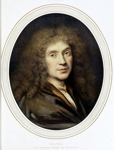 Molière af Mignard - Chantilly Museum af Pierre Mignard