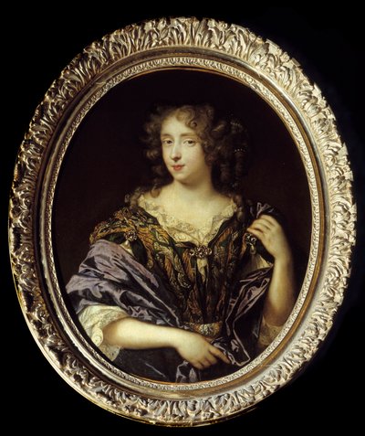 Portræt af Madame de Saint Germain. Helene Ferrand, datter af en rådmand i parlamentet i Paris, hustru til Louis Foucault, Marquis de Saint Germain Beaupre; døde i en alder af 34 år mellem 1681 og 1691. Maleri af Pierre Mignard (1612-1695) af Pierre Mignard