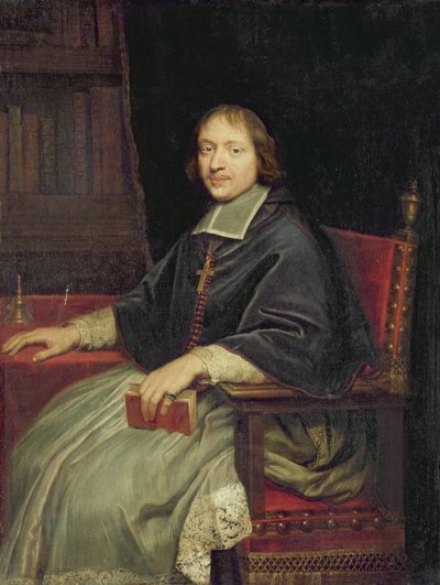 Portræt af en gejstlig, der siges at være Jean Francois Paul de Gondi af Pierre Mignard