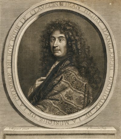 Portræt af komponisten Jean-Henri dAnglebert 1629-1691, 1689 af Pierre Mignard