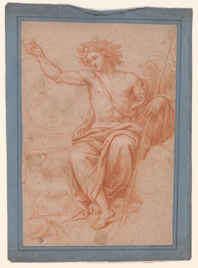 Studie von Apollo oder Johannes dem Täufer af Pierre Mignard