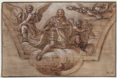 Udkast til loftsdekoration af Pierre Mignard