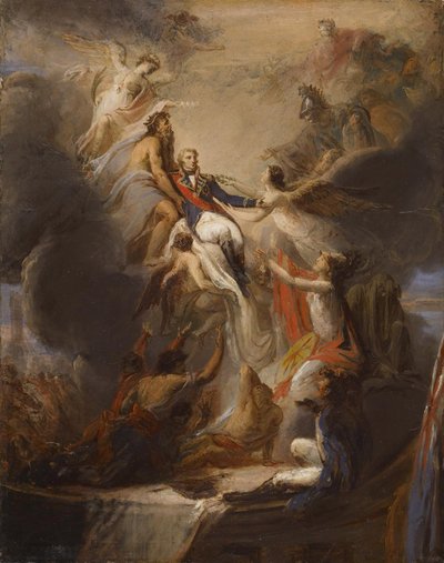 The Apotheosis of Nelson, ca. 1818 (olie på papir monteret på lærred) af Pierre Nicolas Legrand