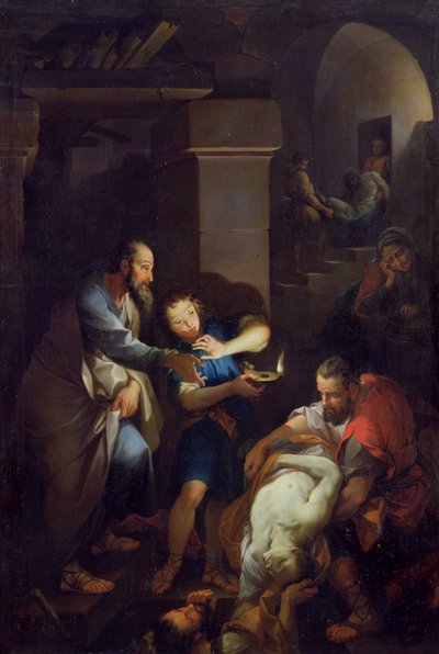 Begravelsen af Tobit af hans landsmænd, 1733 af Pierre Parrocel