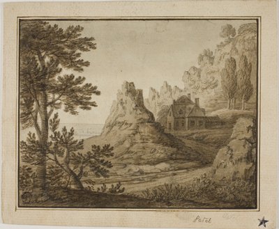 Bjergrig kystlandsby af Pierre Patel I