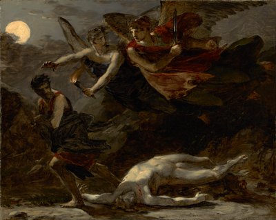Retfærdighed og guddommelig hævn, der forfølger kriminalitet, ca. 1805-6 af Pierre Paul Prudhon
