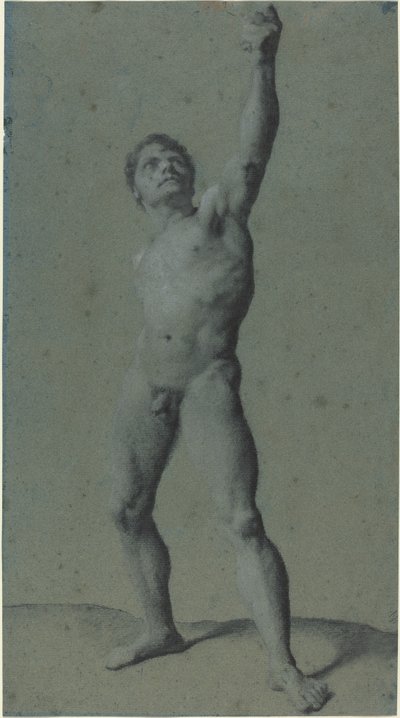 Mandlig nøgenstudie af Pierre Paul Prud