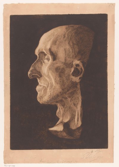 Dodenmasker af Antonio Canova af Pierre Peeters (signed by artist)