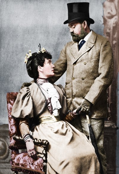 Emile Zola og Jeanne Rozerat, c1890, 1939 af Pierre Petit