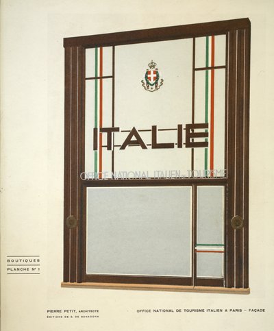 Office National de Tourisme Italien A Paris, Pierre Petit, Boutiques, Henry Delacroix, Editions S De Bonadona, Paris, slutningen af ​​1920