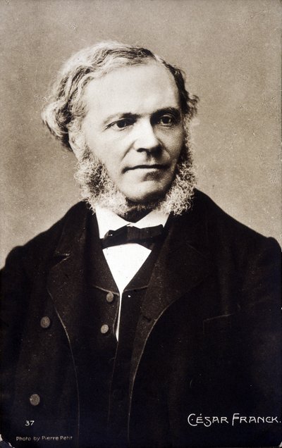 Portræt af César Franck, fransk komponist og organist af belgisk oprindelse (1822-1890). af Pierre Petit