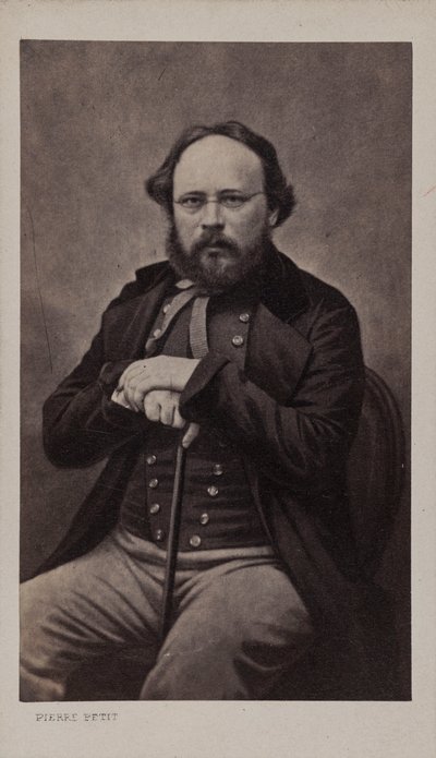 Portræt af Pierre-Joseph Proudhon 1809-1865, ca 1860. af Pierre Petit