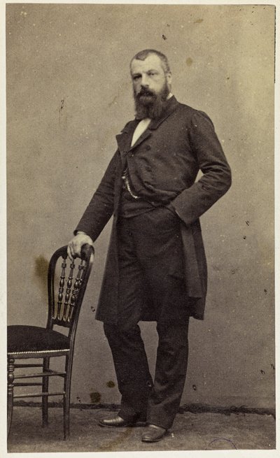 Portræt af komponisten Edmond-medlem 1820-1882. af Pierre Petit