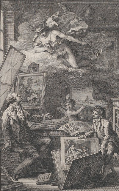 Til Minde om P. FR. Basan, en gravering til kataloget over samlingen af P.-F. Basan..., 1798. af Pierre Philippe Choffard