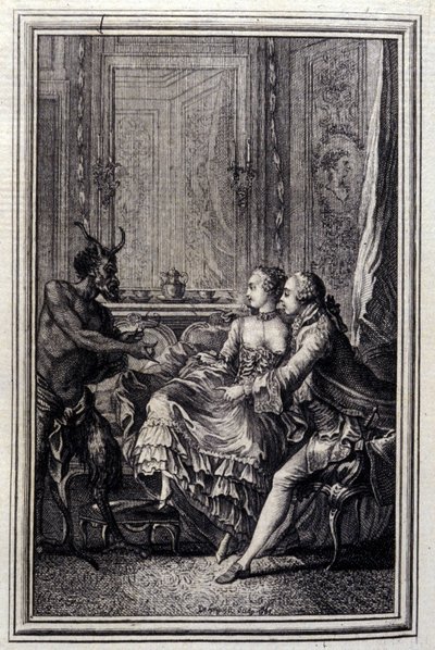 The Impossible Thing - i ""Fortællinger og noveller på vers"" af Jean La Fontaine. 1776. Illustration af P.P. Choffard. af Pierre Philippe Choffard