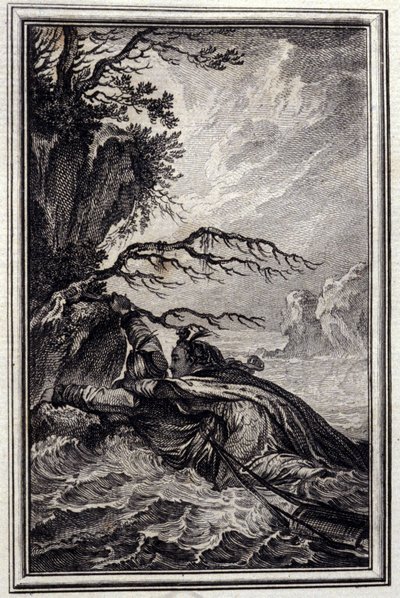 La fiancee du roi de Garbe - i "Tales et nouvelles en vers" af Jean La Fontaine. 1776. Illustration af P.P. Choffard. af Pierre Philippe Choffard