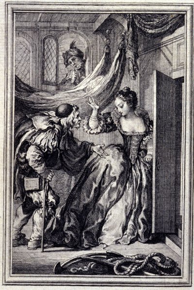Aniardernes kalender - i "" Fortællinger og noveller på vers"" af Jean La Fontaine. 1776. Illustration af P.P. Choffard. af Pierre Philippe Choffard